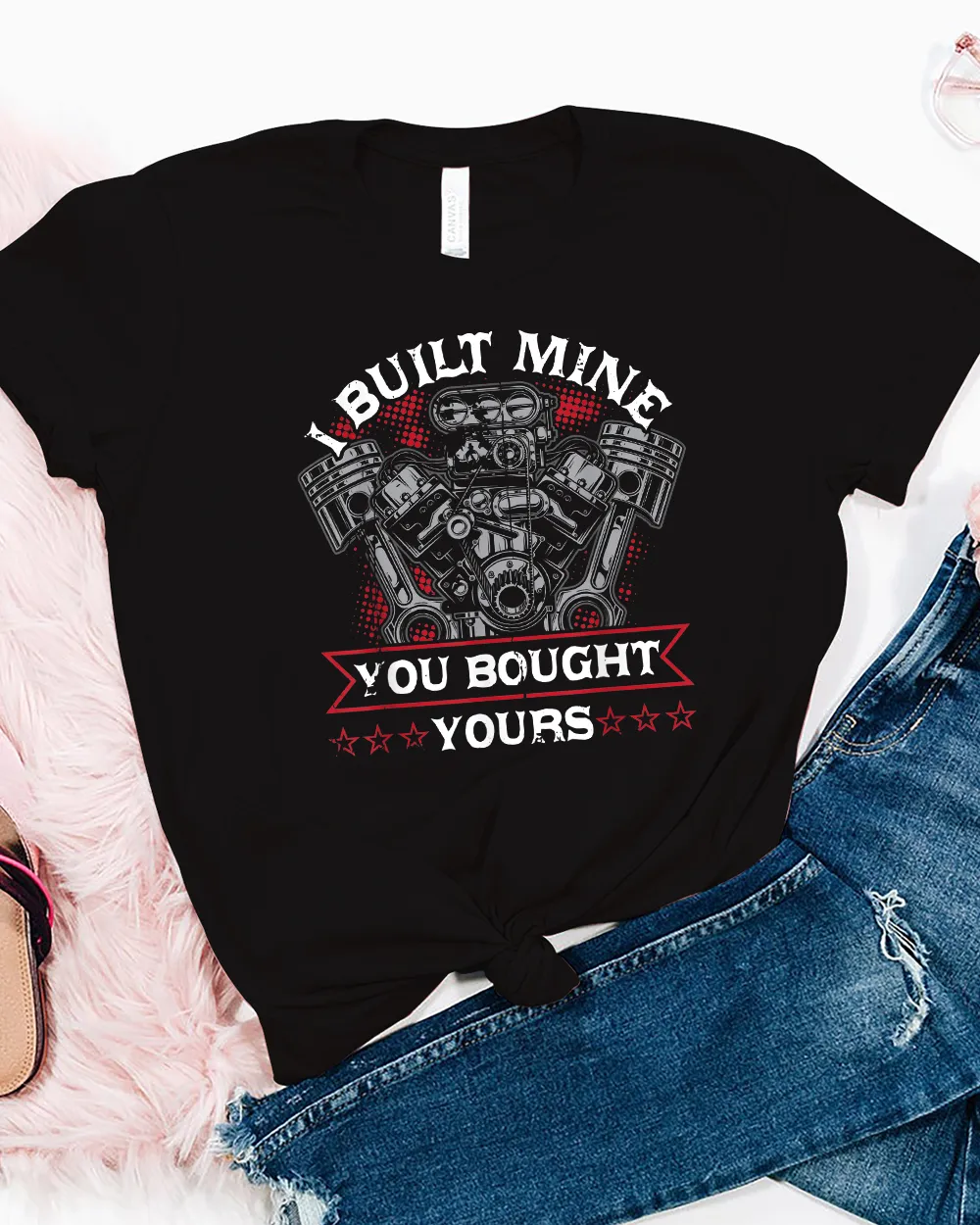 Diesel Mechanic Car Fixing I Built Mine You Built Yours T Shirt